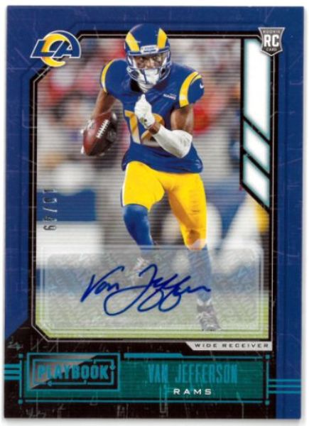 CTBL-035294 No.127 10-49 Van Jefferson Signed 2020 Panini Playbook Auto Rookie Card - Los Angeles Rams