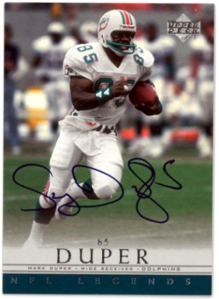 CTBL-035329 Mark Duper 2000 Upper Deck NFL Legends on Card Auto - Miami Dolphins