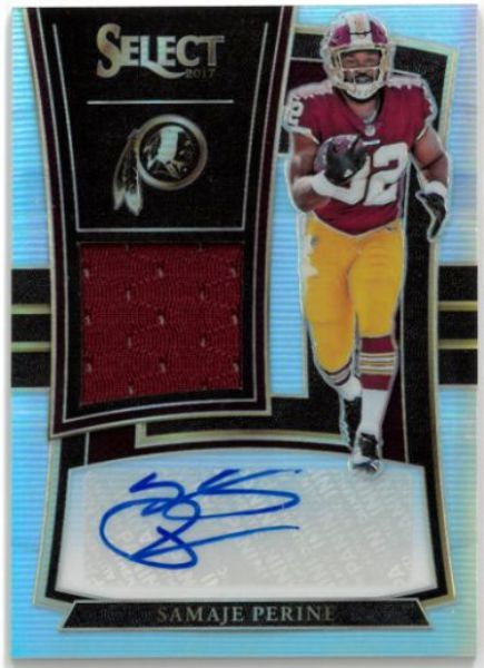 CTBL-035338 No.RM-SP 045-199 Samaje Perine Signed 2017 Panini Select Auto & Patch Rookie Card