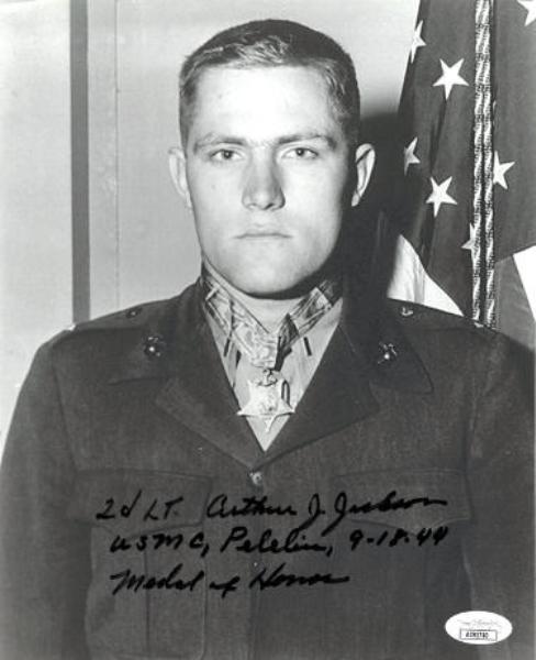CTBL-034235 8 x 10 in. No.AC92740 JSA 2nd Lt.Arthur J. Jackson Signed WWII Vintage Black & White Photo - Medal of Honor -  RDB Holdings & Consulting, CTBL_034235