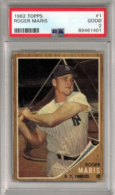 CTBL-035712 No.1-PSA Graded 2 Good Roger Maris 1962 Topps Baseball Card - New York Yankees -  RDB Holdings & Consulting, CTBL_035712
