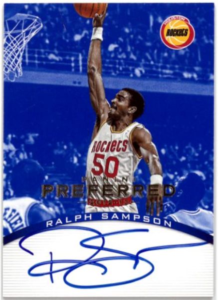 CTBL-035377 No.187 34-49 Ralph Sampson Signed 2012-2013 Panini Preferred on Card Auto Card - Houston Rockets