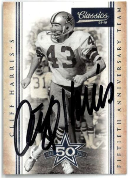 CTBL-035409 No.24 Cliff Harris Signed 2010 Panini Classics 50 Year on Card Auto - Dallas Cowboys