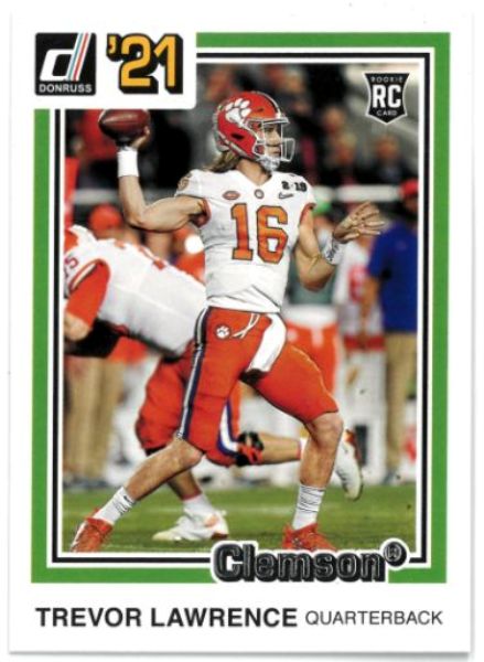 CTBL-035500 No.32 Trevor Lawrence 2021 Panini Chronicles Donruss Draft Picks Rookie Card - Clemson & Jaguars