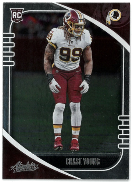 CTBL-035514 No.117 Chase Young 2020 Panini Absolute Rookie Card - Washington Commanders