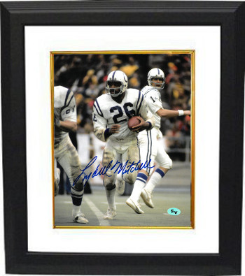 Picture of Athlon CTBL-BW18777 Lydell Mitchell Signed Baltimore Colts 8 x 10 Photo Custom Framed - White Jersey Run