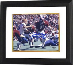 CTBL-BW9577 Marty Lyons Signed Alabama Crimson Tide 8 x 10 Photo Roll Tide Custom Framed - Steiner Hologram