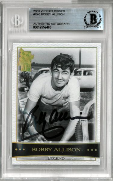 CTBL-035421 Bobby Allison Signed NASCAR 2003 VIP Explosives on Card, Auto No.X40-Beckett BAS No.00012552465