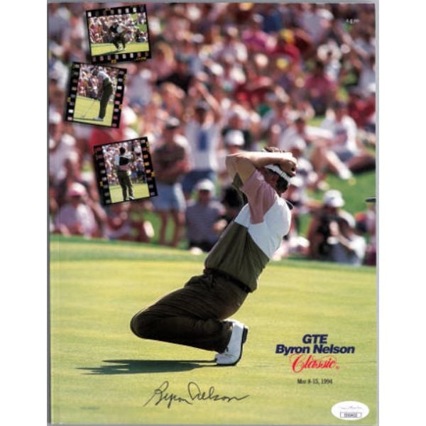 CTBL-035317 JSA No.EE63422 Byron Nelson Signed 1994 GTE Byron Nelson Golf Classic Program