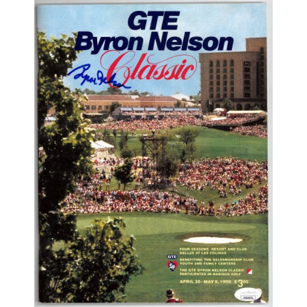 CTBL-035319 JSA No.EE63405 Byron Nelson Signed 1990 Byron Nelson Golf Classic Program
