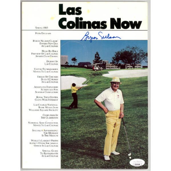 CTBL-035320 JSA No.EE63409 Byron Nelson Signed 1983 Byron Nelson Golf Classic Los Colinas Now Program