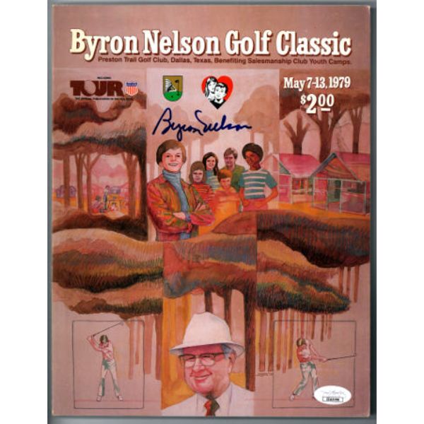 CTBL-35544A JSA No.EE63398 Byron Nelson Signed 1979 Byron Nelson Golf Classic PGA Tour Program