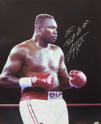 Picture of Athlon CTBL-014012 Larry Holmes Signed Boxing Photo vs Ali with I Beat Alis Ass - 16 x 20