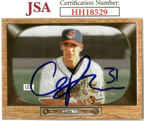 CTBL-027567 Cliff Lee Signed 2004 Bowman Heritage on Card with Auto No.19-JSA No.HH18529 Cleveland Guardians