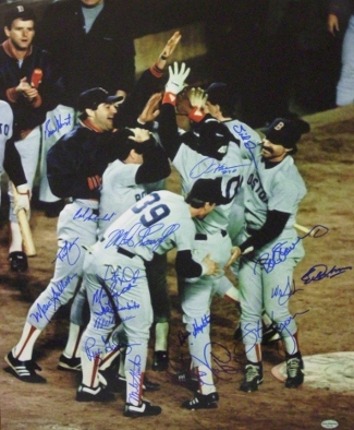 Picture of Athlon CTBL-014015 Boston Sox Signed Color Photo 1986 AL Champs with 19 Signatures - Red - 16 x 20