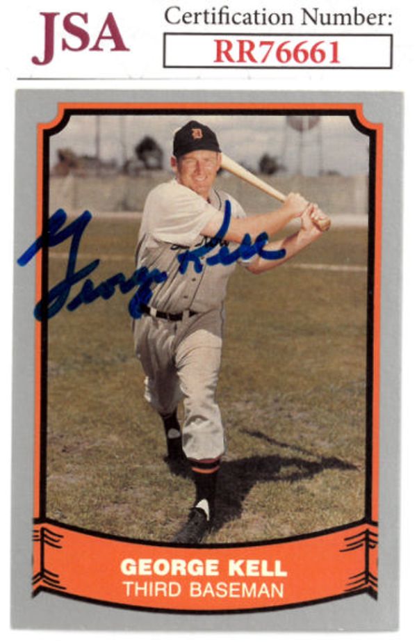 CTBL-031682 George Kell Signed 1988 Pacific Baseball Legends Card with No.69- JSA No.Rr76661 on Card Auto & Detroit Tigers