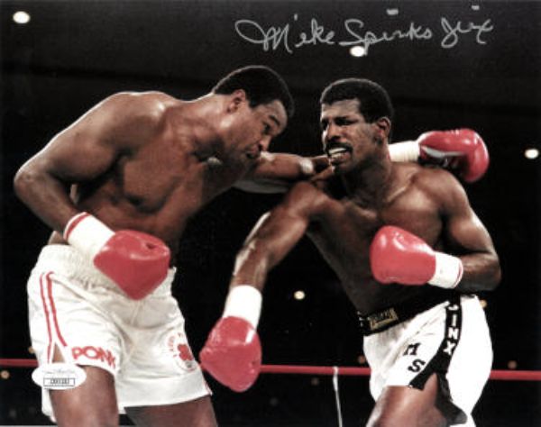 Picture of RDB Holdings & Consulting CTBL-031441 8 x 10 in. Michael Spinks Signed Boxing Photo with Jinx- JSA Vs Larry Holmes