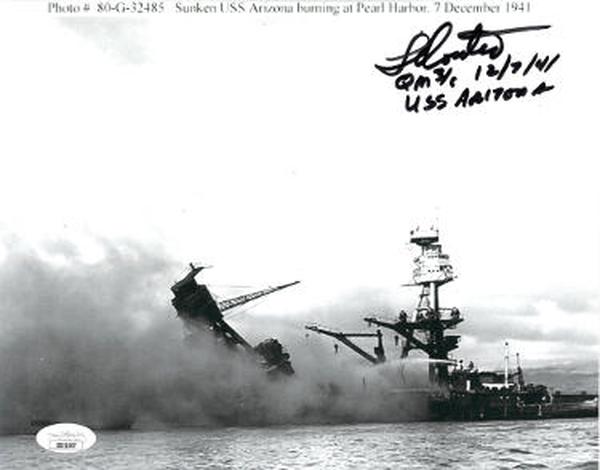 Picture of RDB Holdings & Consulting CTBL-034164 8 x 10 in. Louis Conter Signed WWII Pearl Harbor Survivor Vintage Black & White Photo - JSA No.SS51667 - USS Arizona 12-7-1941
