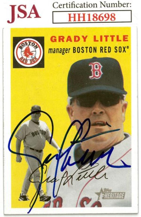 CTBL-036132 Grady Little Signed 2003 Topps Heritage Baseball on Card - Auto No.133 - JSA No.HH18698 - Boston Red Sox