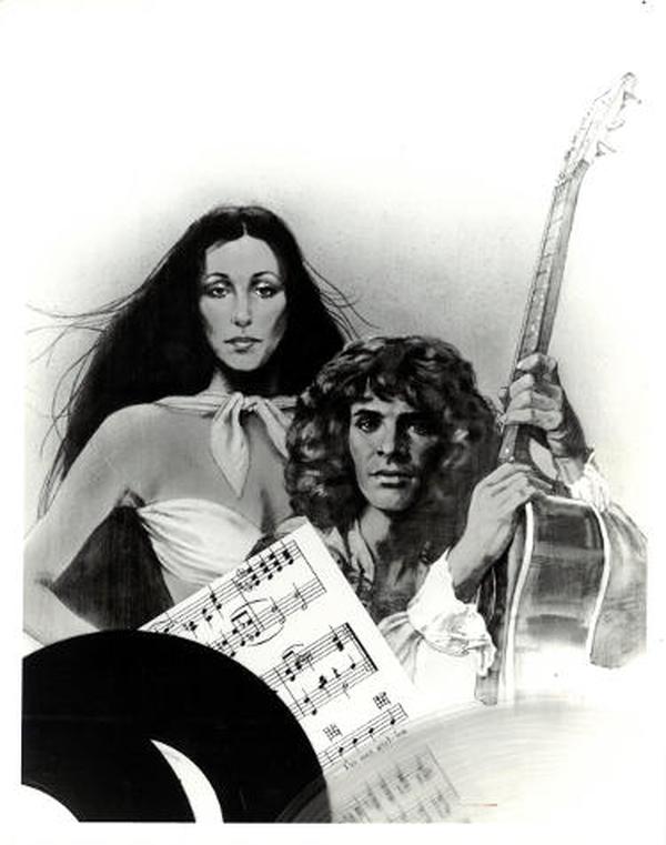 Picture of RDB Holdings & Consulting CTBL-036172 7 x 9 in. Cher & Peter Frampton Vintage Black & White Promo Original Photo - NBC-TV Third Annual Rock Music Awards Show