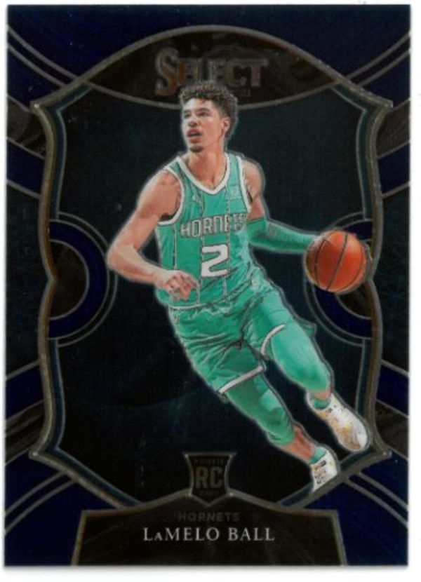 CTBL-035910 Lamelo Ball 2020-21 Panini Select Concourse Rookie Card with RC No.63 Charlotte Hornets