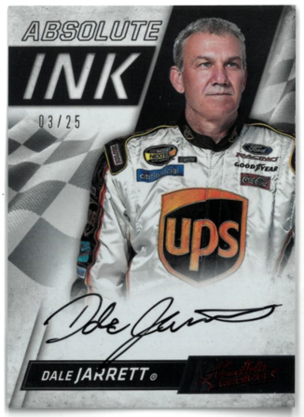 CTBL-035928 Dale Jarrett Signed 2017 Panini Absolute Ink Racing NASCAR on Card with Auto No.Ai-Dj-03 & 25 Ups -  RDB Holdings & Consulting, CTBL_035928