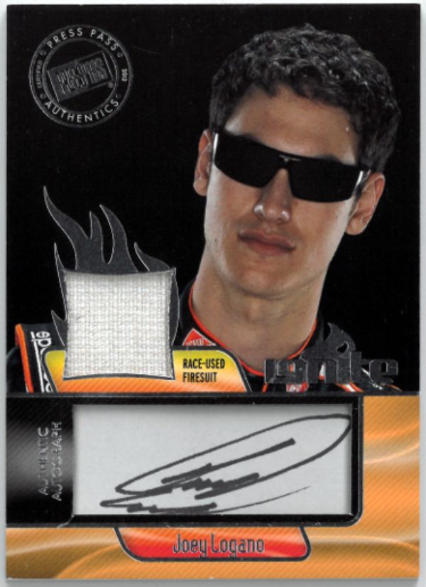 CTBL-035930 Joey Logano Signed 2012 Press Pass Authentics NASCAR Ignite Ink & Auto Card with Race-Used Firesuit No.Ii-Jl