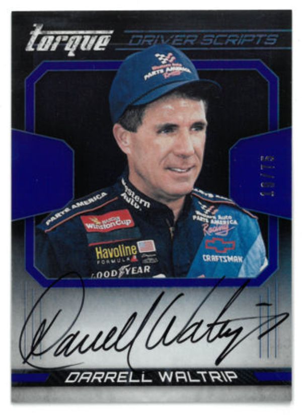 CTBL-035943 Darrell Waltrip Signed 2017 Panini Torque Racing Driver Scripts NASCAR on Card with Auto No.DS-DW-19-75