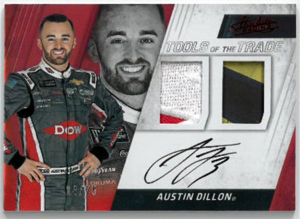 CTBL-035944 Austin Dillon Signed 2017 Panini Absolute Racing Tools of the Trade-Race Used Material NASCAR on Card with Auto No.TTDS-AD-14-25 -  RDB Holdings & Consulting, CTBL_035944