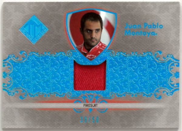 CTBL-035975 Juan Pablo Montoya 2012 Press Pass Authentics Firesuit Total Memorabilia NASCAR Relic Card with No.TM-JPM-39-50