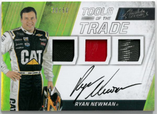 CTBL-035978 Ryan Newman Signed 2017 Panini Absolute Tools of The Trade Triple Race Worn Relic NASCAR on Card with Auto-No.Ttts-Rn-39-50 -  RDB Holdings & Consulting, CTBL_035978