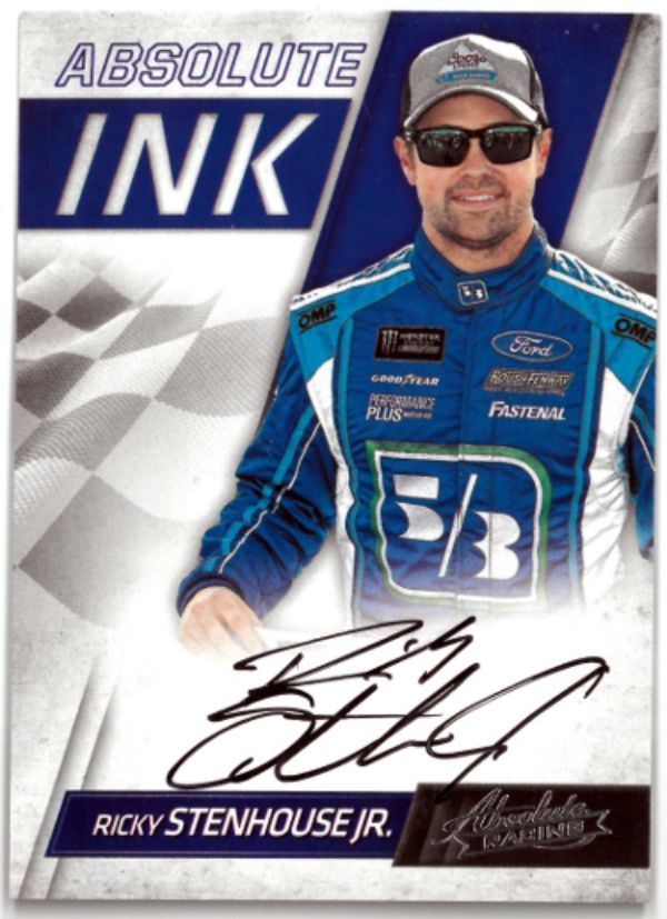 CTBL-035982 Ricky Stenhouse, Jr. Signed 2017 Panini Absolute Ink Racing NASCAR on Card with Auto No.A1-Rs