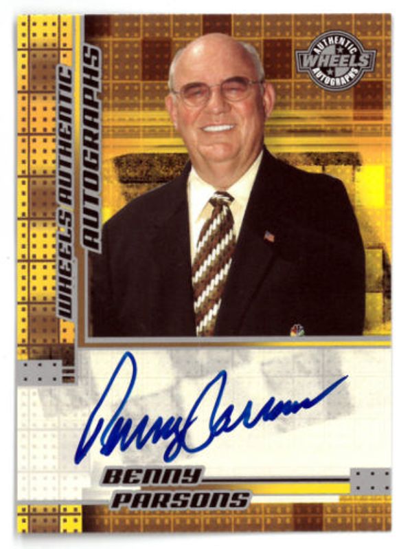 CTBL-035986 Benny Parsons Signed 2004 Wheels Authentic Autographs NASCAR on Card with Auto