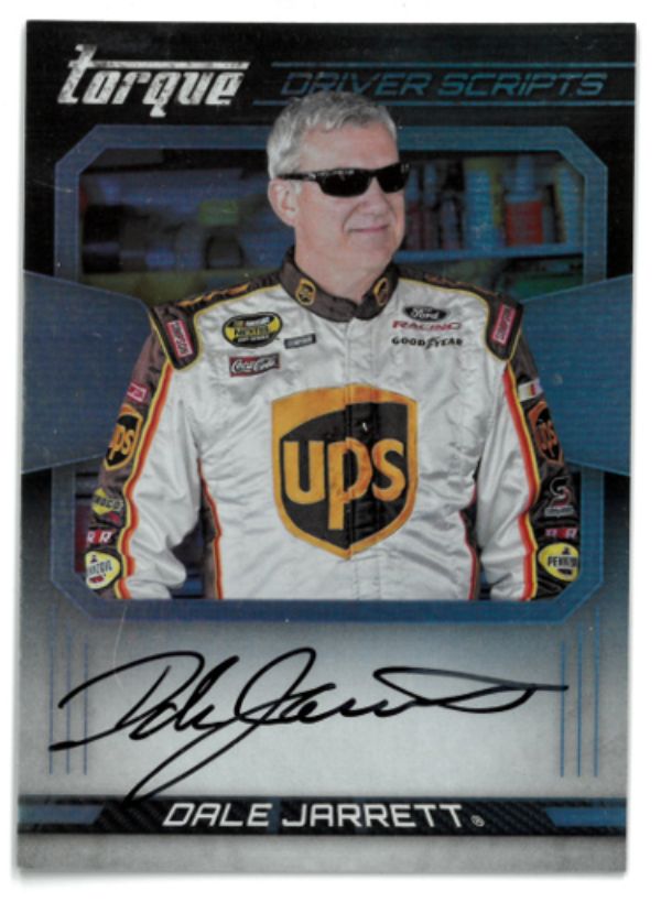 CTBL-035988 Dale Jarrett Signed 2017 Panini Torque Racing Driver Scripts on Card with Auto No.Ds-Dj