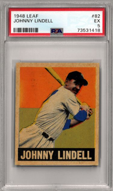 CTBL-036001 Johnny Lindell 1948 Leaf Baseball Card with No.82-PSA Graded 5 Ex Centered & New York Yankees -  RDB Holdings & Consulting, CTBL_036001