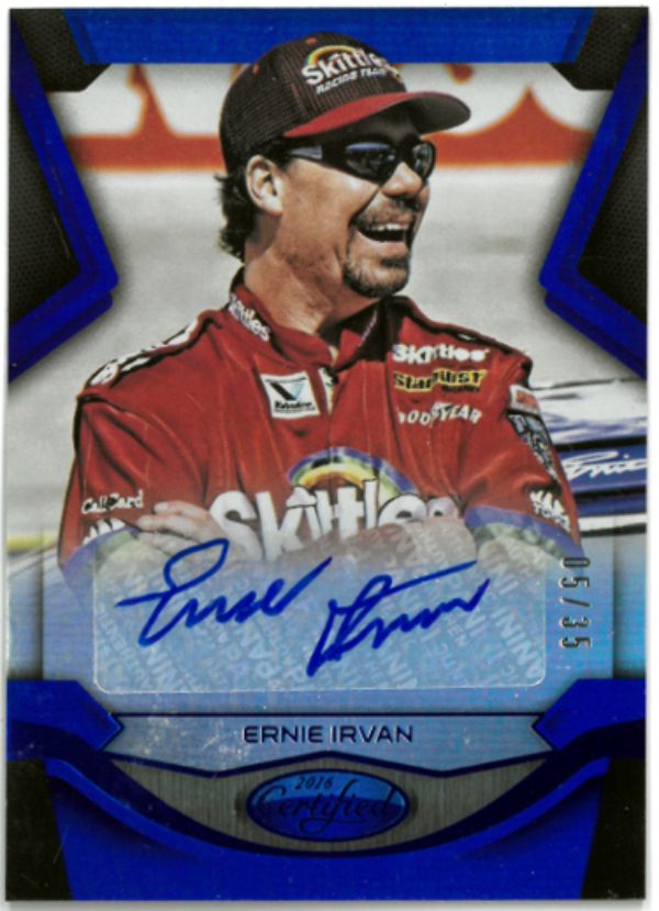 CTBL-036052 Ernie Irvan Signed 2016 Panini Leaf Certified Racing NASCAR Auto Card with No.Ei-05 & 35