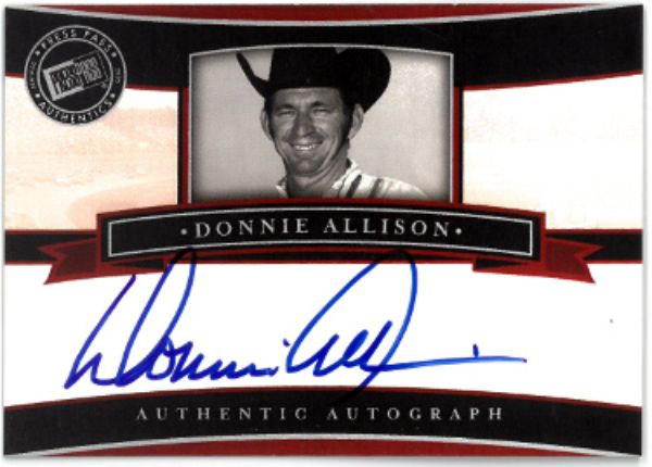 CTBL-036054 Donnie Allison Signed 2005 Press Pass Legends Authentics NASCAR on Card Auto