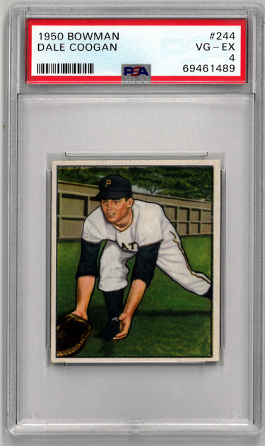 CTBL-035765 Dale Coogan 1950 Bowman Baseball Card with No.244-PSA Graded 4 Vg-Ex Pittsburgh Pirates -  RDB Holdings & Consulting, CTBL_035765