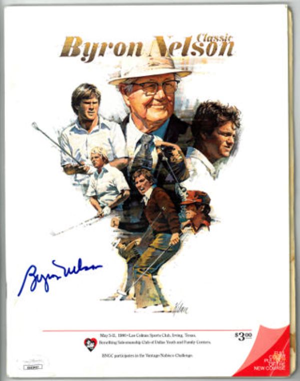 Picture of RDB Holdings & Consulting CTBL-035816 Byron Nelson Signed 1986 Byron Nelson Golf Classic Program with JSA No.EE63407