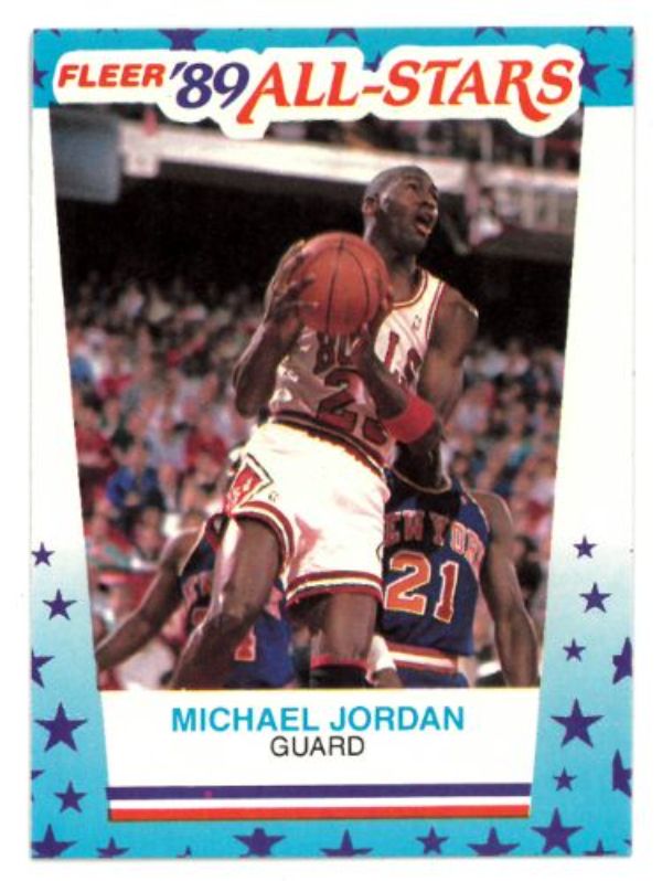 CTBL-035822 Michael Jordan 1989-1990 Fleer All-Stars NBA Sticker Card with No.3 Chicago Bulls -  RDB Holdings & Consulting, CTBL_035822