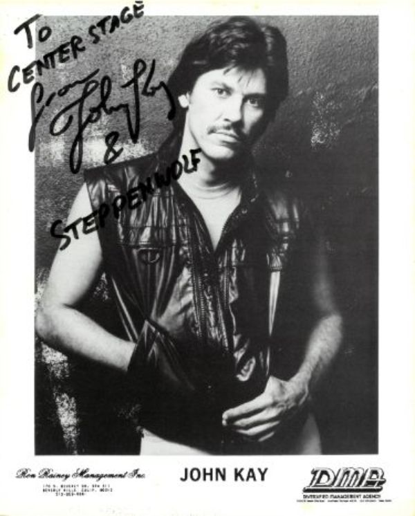 CTBL-035830 8 x 10 in. John Kay Signed B&W Agency Promo Photo with Steppenwolf-Beckett Review