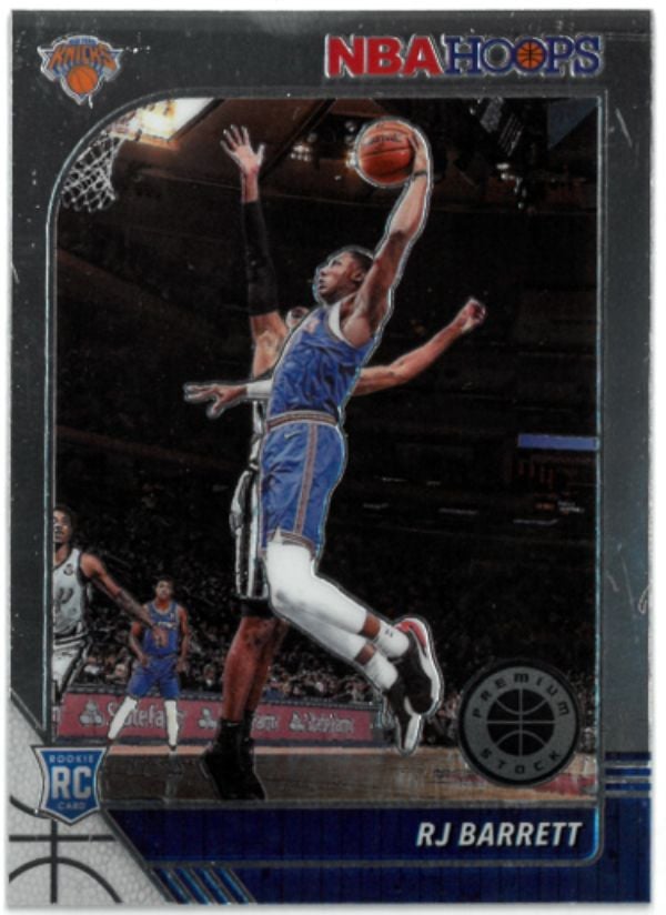 CTBL-035858 Rj R.J. Barrett 2019-2020 Panini NBA Hoops Premium Stock Rookie Card with RC No.201 New York Knicks