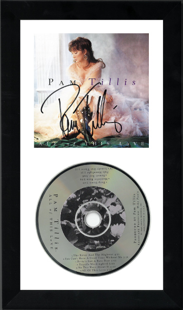 Picture of RDB Holdings & Consulting CTBL-F26518 Pam Tillis Signed 1995 All of This Love Album Cover Booklet with CD & 6.5 x 12 in. Custom Framing - JSA No.GG08349