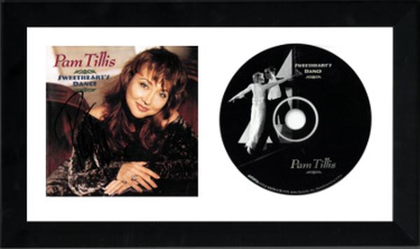 Picture of RDB Holdings & Consulting CTBL-F26520 Pam Tillis Signed 1994 Sweethearts Dance Album Cover Booklet with CD & 6.5 x 12 in. Custom Framing - JSA No.GG08339