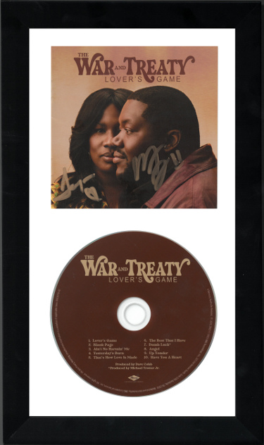 Picture of RDB Holdings & Consulting CTBL-f35798 6.5 x 12 in. The War & Treaty Dual Signed 2023 Lovers Game Album Cover Booklet with CD Custom Framing Coa County Gospel & Americana