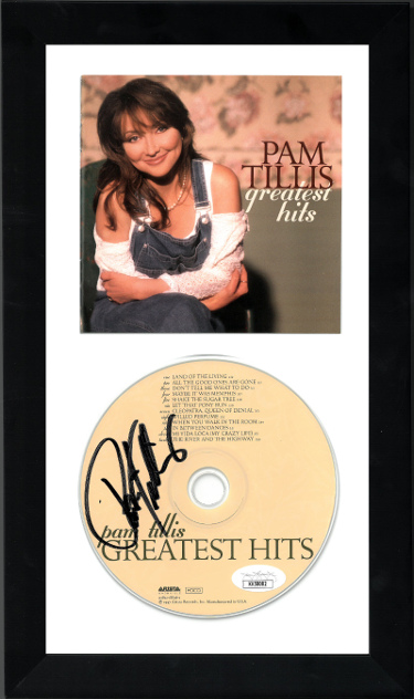 Picture of RDB Holdings & Consulting CTBL-F28926 6.5 x 12 in. Pam Tillis Signed 1997 Greatest Hits Album Card with Cover Custom Framing-JSA No.KK58082