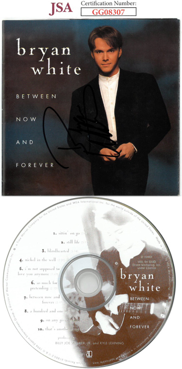 CTBL-026572 Bryan White Signed 1996 Between Now & Forever Album Cover Booklet with CD & Case - JSA No.GG08307