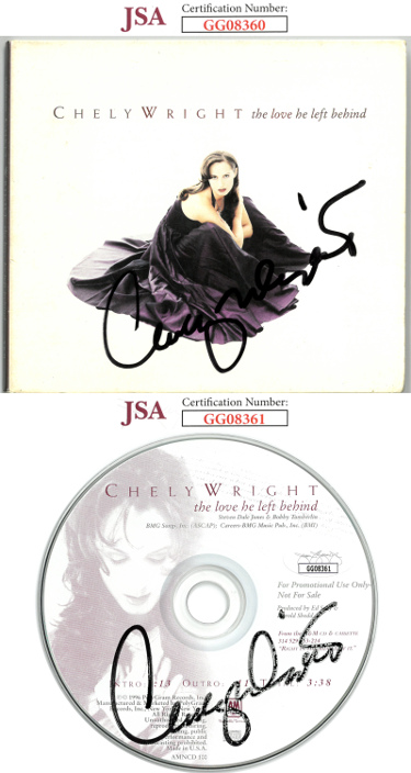 CTBL-026592 Chely Wright Signed 1996 The Love He Left Behind Book with CD - JSA No.GG088360 & JSA No.GG088361
