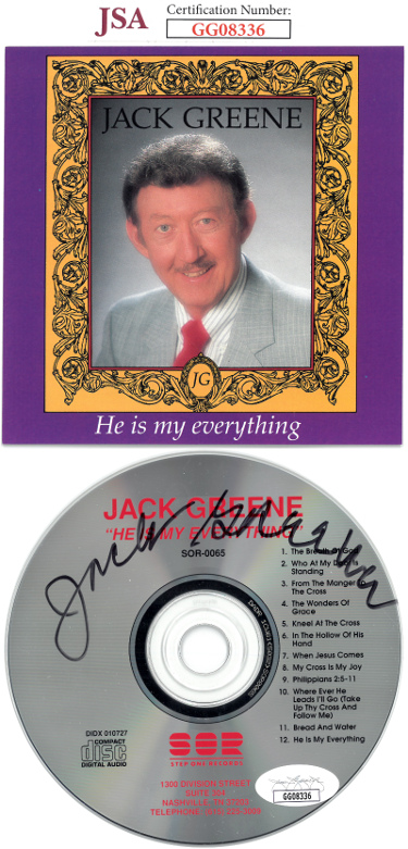 CTBL-036179 Jack Greene Signed 1991 He is my everything CD with Album Cover & Case - JSA No.GG08336