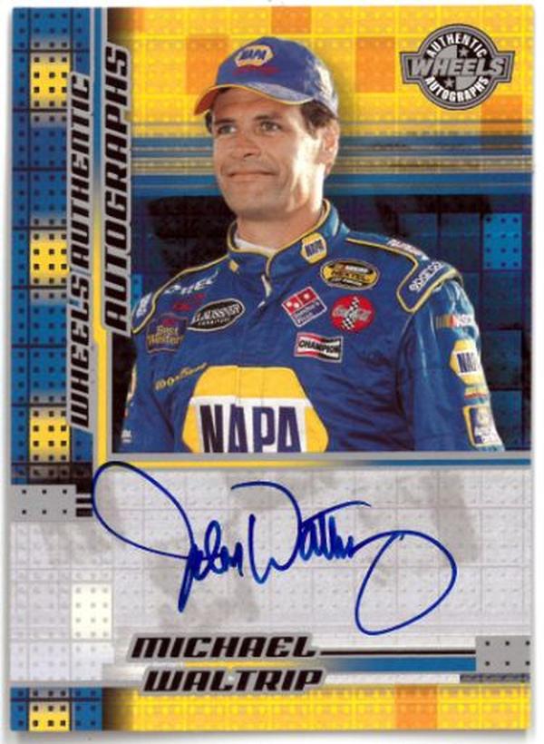CTBL-036183 Michael Waltrip Signed 2004 Wheels Authentic Autographs NASCAR On Card Auto
